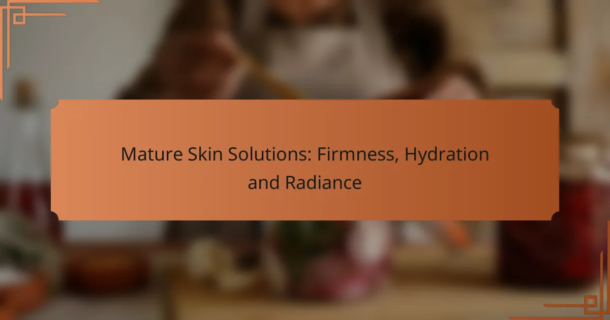Mature Skin Solutions: Firmness, Hydration and Radiance