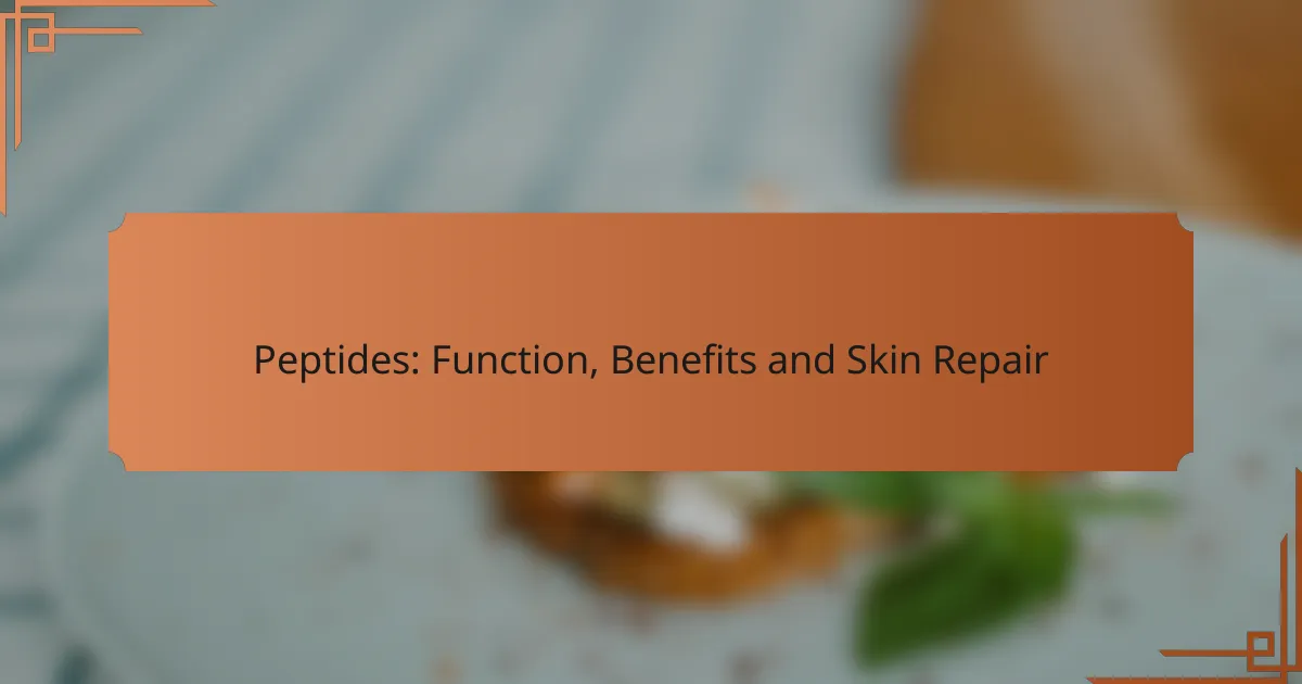 Peptides: Function, Benefits and Skin Repair