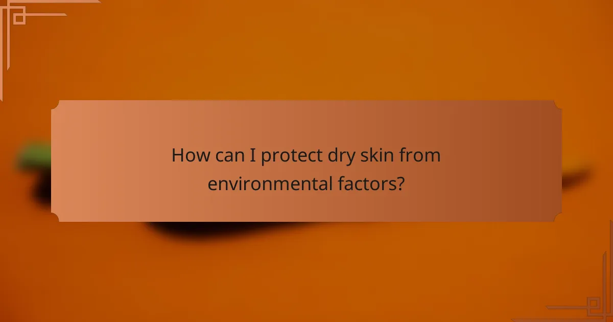 How can I protect dry skin from environmental factors?