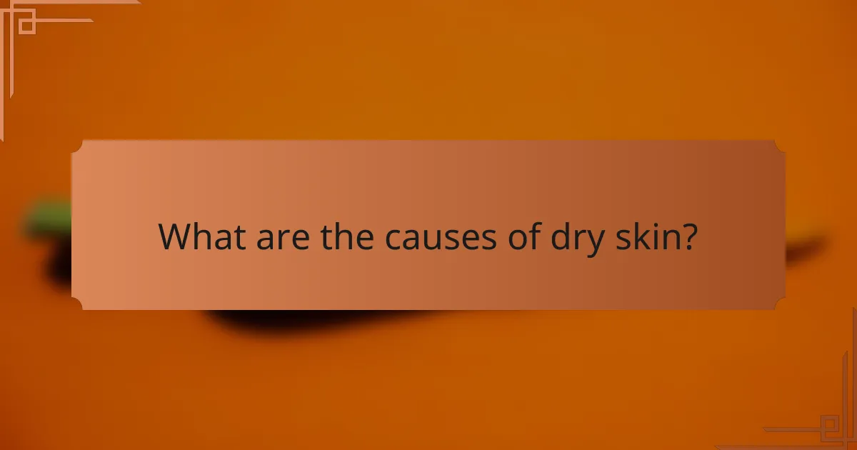What are the causes of dry skin?