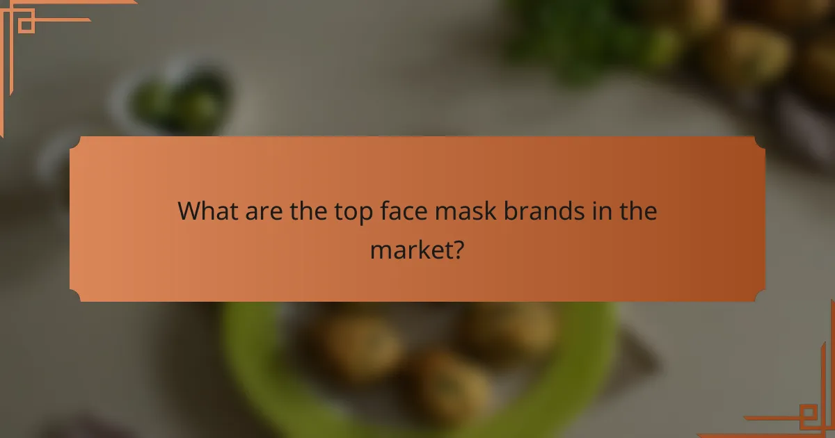 What are the top face mask brands in the market?